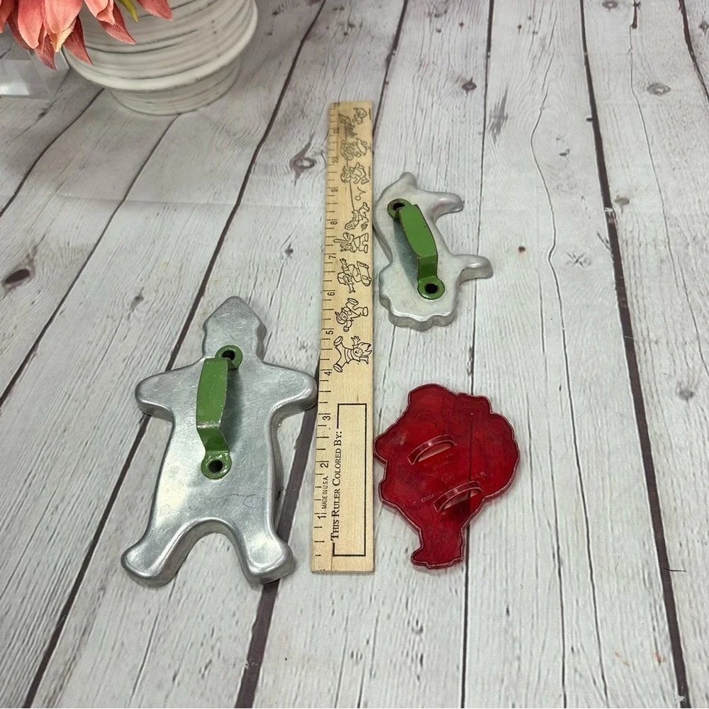 vtg cookie cutters various santa gingerbread man lion